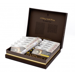 Zestaw prezentowy CIGARONNE ROYAL SLIMS WHITE- opakowanie skórzane